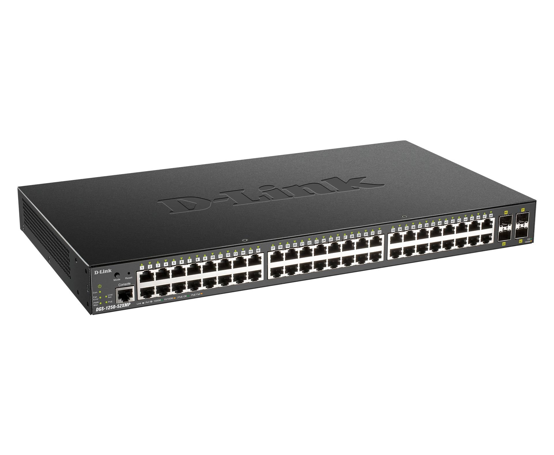 D-Link DGS-1250-52XMP Gigabit Switch PoE 52-Port Smart Managed PoE+ 4x 10G-1