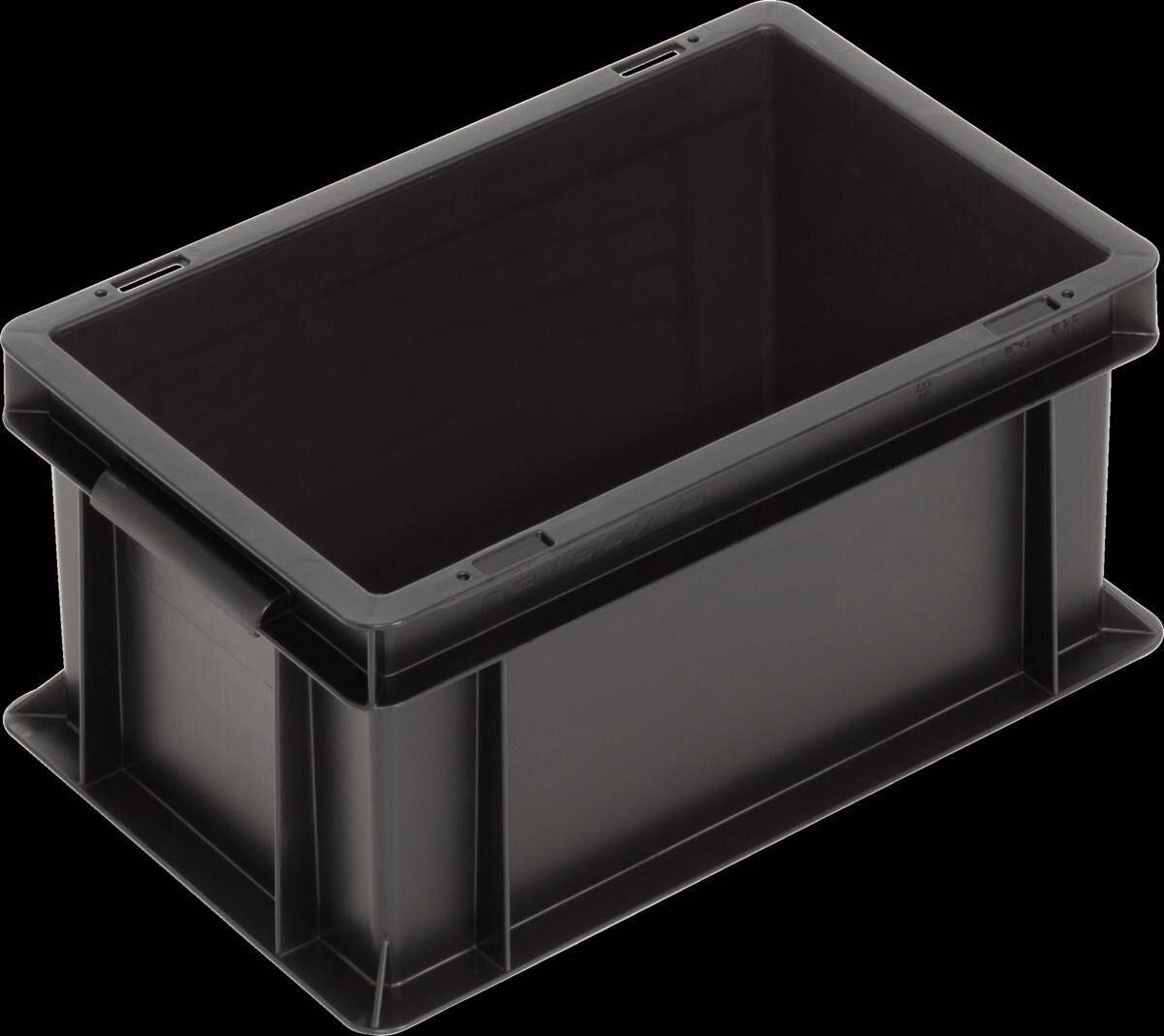 Conteneur ESD New Box NB MC, poignées coquilles, noir, 300 x 200 x 147 mm-0