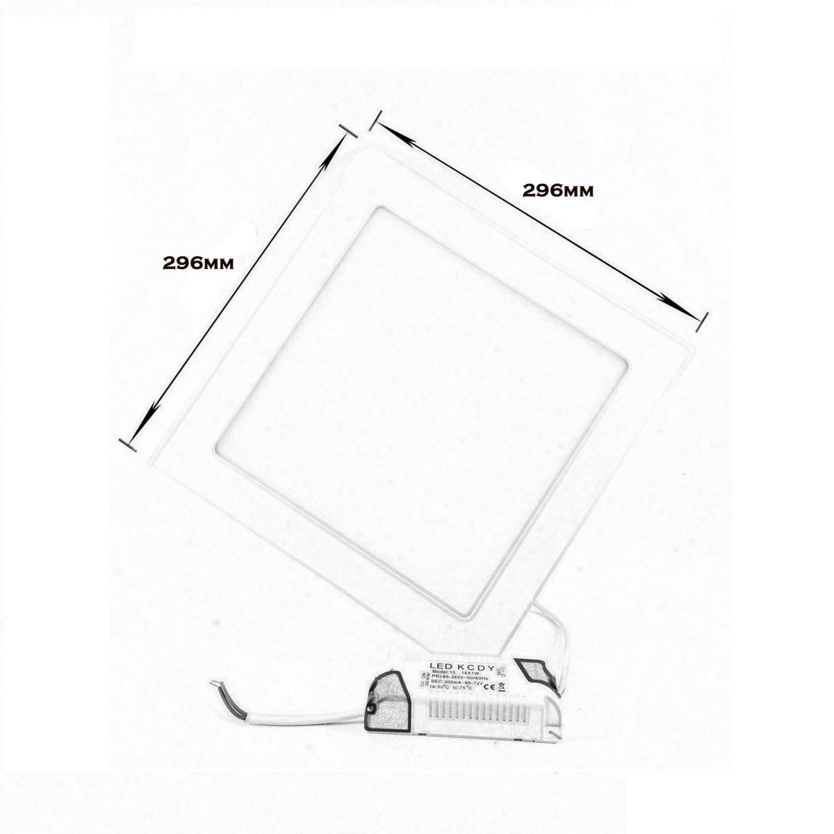 Spot LED Extra Plat Carré 24W Blanc - Pack de 10 - Blanc Froid 6000K - 8000K - SILAMP-3