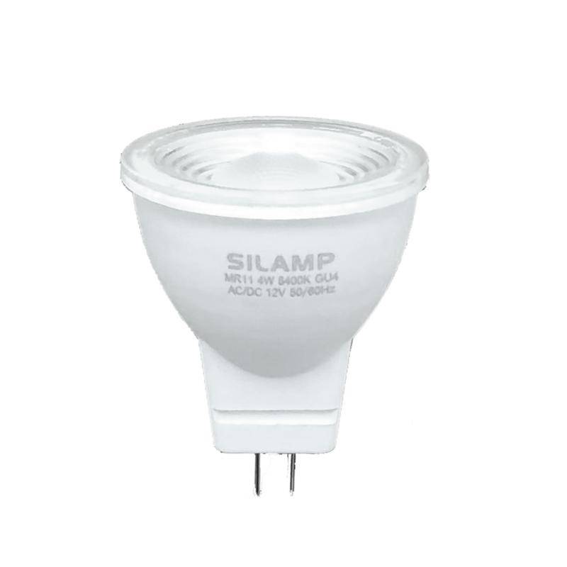 Ampoule LED GU4 / MR11 4W 12V - Blanc Froid 6000K - 8000K - SILAMP-0