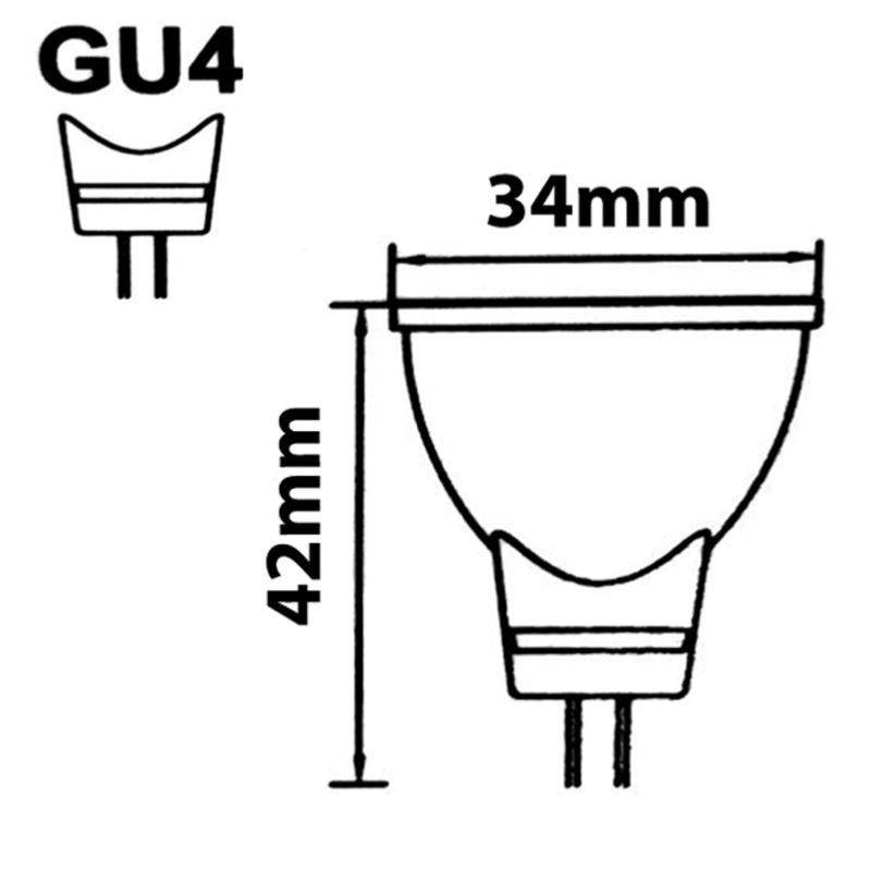 Ampoule LED GU4 / MR11 4W 12V - Blanc Froid 6000K - 8000K - SILAMP-3