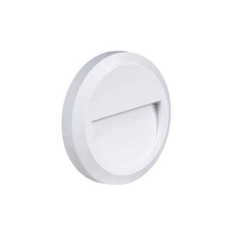 Balise LED saillie Ronde 2W 220V 55° Blanche IP65 pour Escalier - Blanc Neutre 4000K - 5500K - SILAMP-2