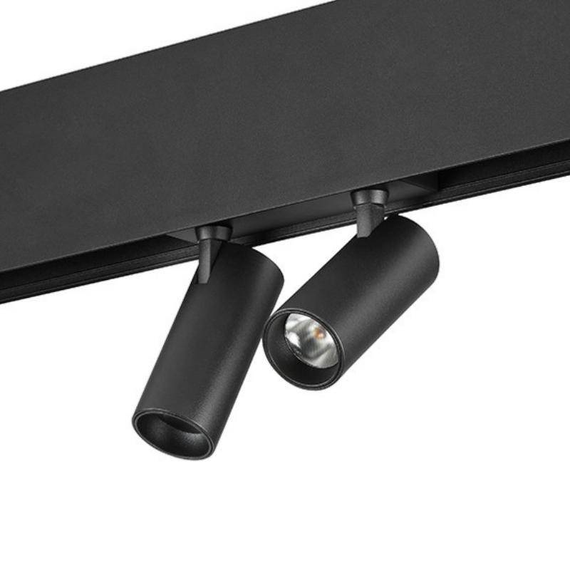 Spot LED sur Rail Magnétique 48V 7W Orientable NOIR - Blanc Chaud 2300K - 3500K - SILAMP-2