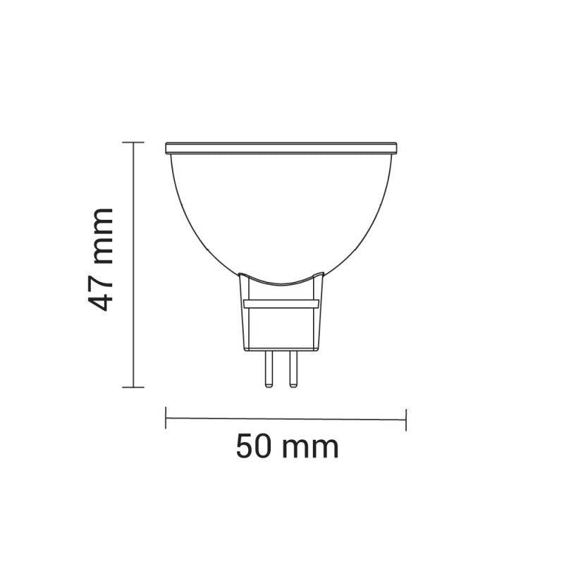 Ampoule LED GU5.3 / MR16 12V 7W 110° - Blanc Froid 6000K - 8000K - SILAMP-1