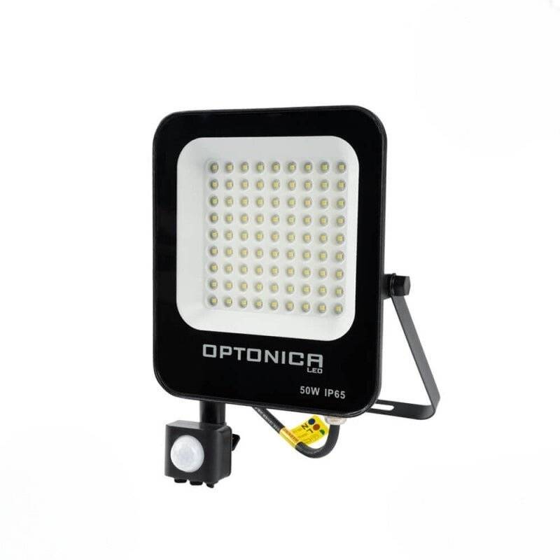 Projecteur LED 50W Détecteur de Mouvement Crépusculaire Extra Plat IP65 NOIR - Blanc Froid 6000K - 8000K - SILAMP-0