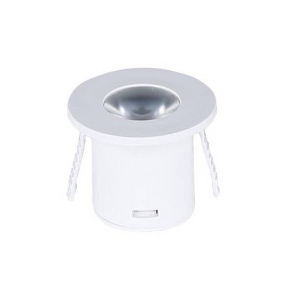 Mini Spot LED Encastrable 1W 90° Rond Blanc - Blanc Chaud 2300K - 3500K - SILAMP