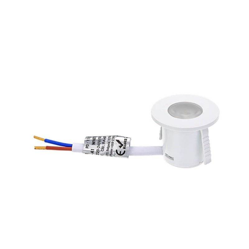 Mini Spot LED Encastrable 1W 90° Rond Blanc - Blanc Chaud 2300K - 3500K - SILAMP-2