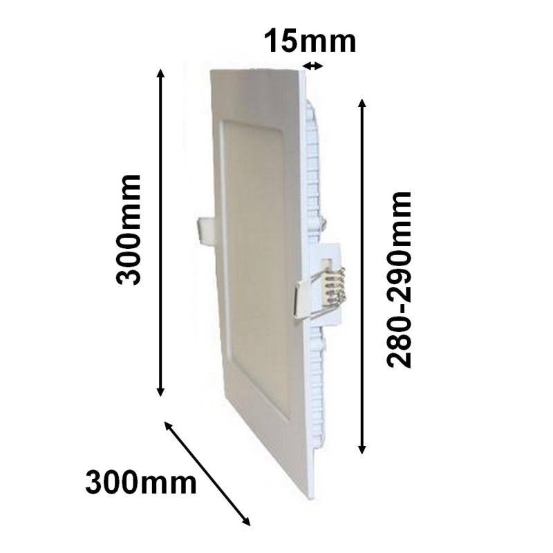 Spot LED Extra Plat Carré BLANC 24W - Blanc Froid 6000K - 8000K - SILAMP-2