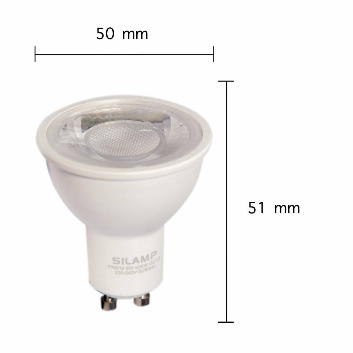 Ampoule LED GU10 Dimmable 7,5W 220V SMD2835 PAR16 38° - Blanc Chaud 2300K - 3500K - SILAMP-2