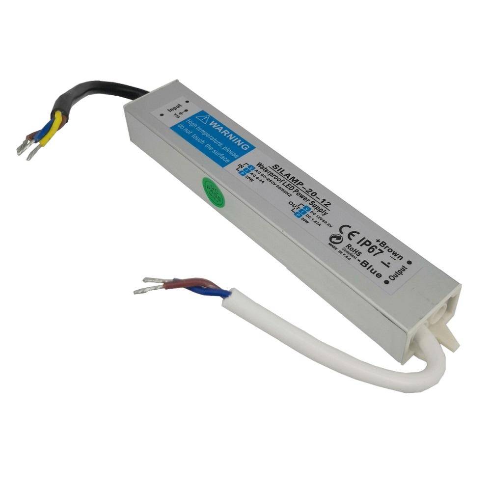 Transformateur 220V 12V IP67 20W DC 1.67A - SILAMP-0