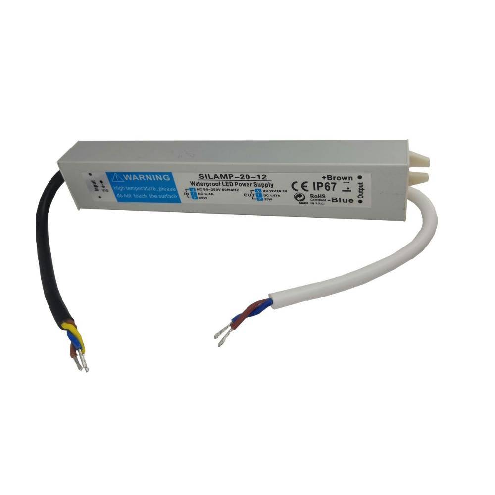 Transformateur 220V 12V IP67 20W DC 1.67A - SILAMP-2