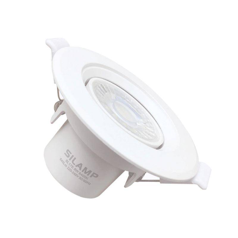 Spot LED Encastrable Orientable Rond Blanc 8W - Blanc Froid 6000K - 8000K - SILAMP-0