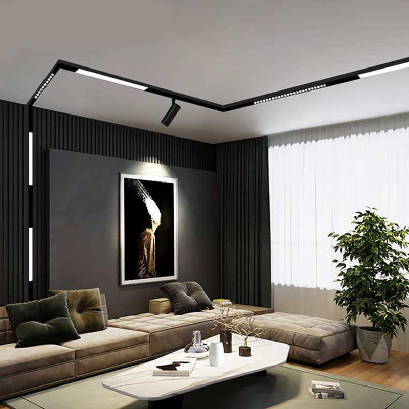 Projecteur LED sur Rail Magnétique 48V DC 12W NOIR Orientable - Blanc Neutre 4000K - 5500K - SILAMP-1