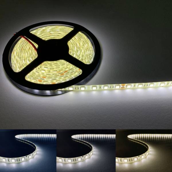 Ruban LED 5M 24V 5050 IP54 60led/m - Blanc Froid 6000K - 8000K - SILAMP