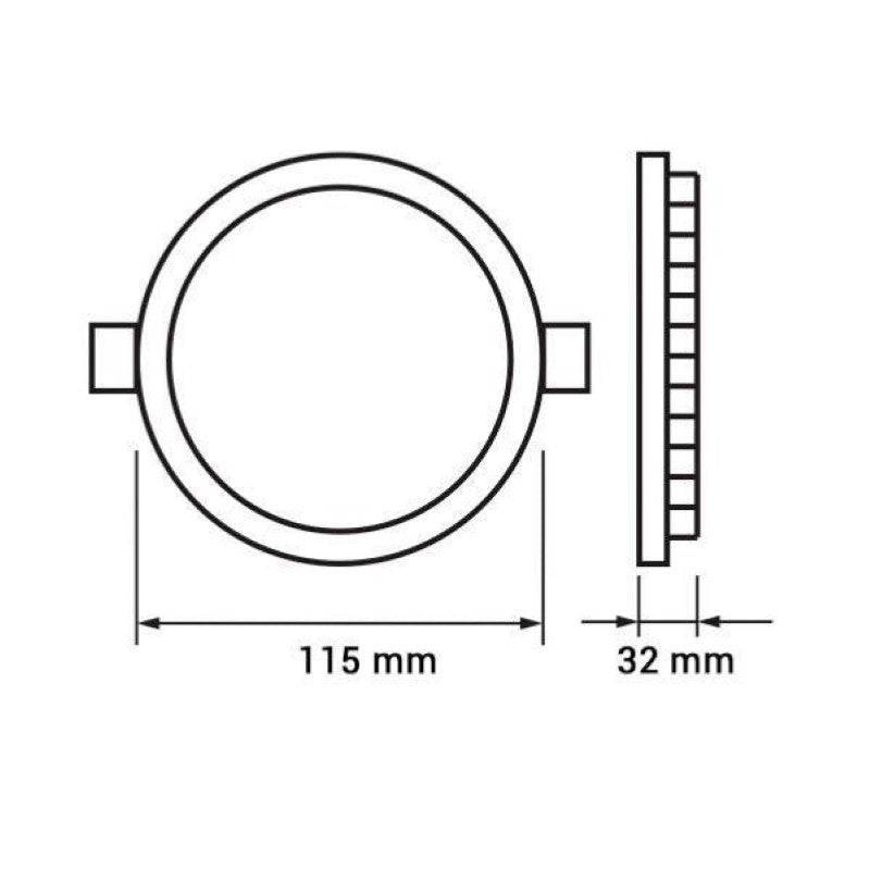 Spot LED Rond Extra Plat 6W Ø115mm Dimmable Température Variable - 3000K/4000K/6500K - SILAMP-3