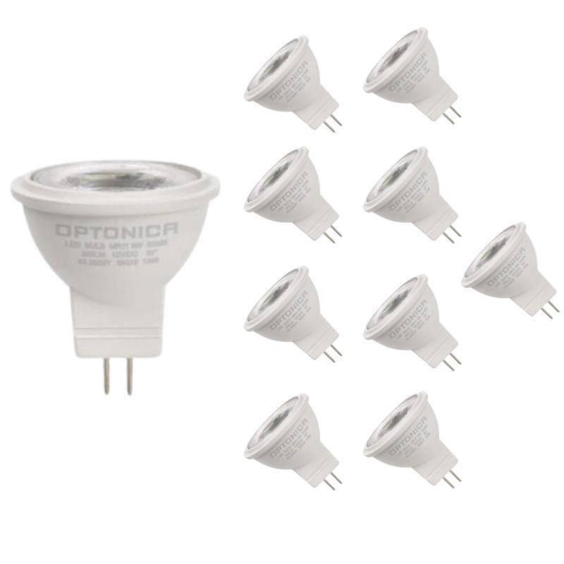 Ampoule LED GU4 / MR11 3W 12V - Pack de 10 - Blanc Chaud 2300K - 3500K - SILAMP-2