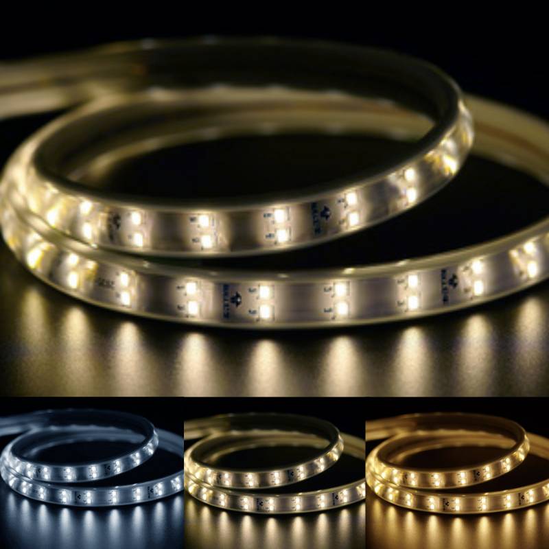 Ruban LED Double Rangée 220V IP65 2835 (Vendu sur mesure) - Blanc Neutre 4000K - 5500K - SILAMP-0
