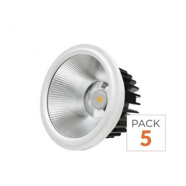 Pack de  5 - Ampoule LED 20W AR111 COB Rond - Blanc Neutre 4000K - 5500K - SILAMP