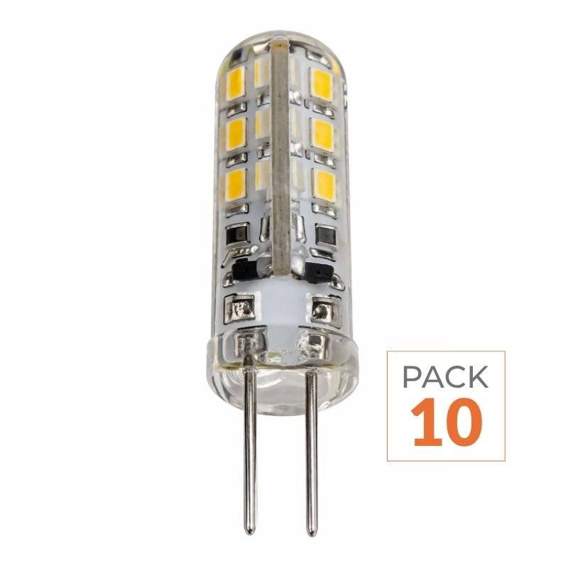Pack de 10 - Ampoule LED G4 2W 12V SMD2835 24LED 360° - Blanc Neutre 4000K - 5500K - SILAMP-0