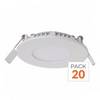 Spot LED Encastrable Rond BLANC 12W - Pack de 20 - Blanc Froid 6000K - 8000K - SILAMP