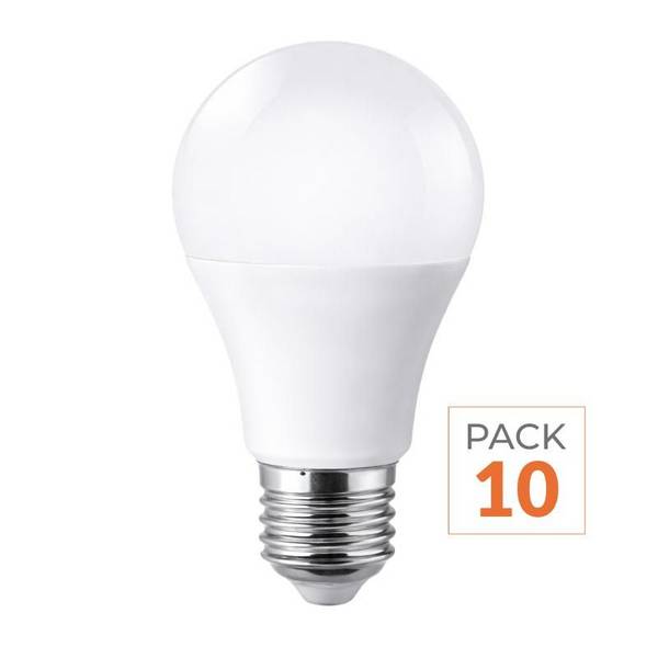 Pack de  10 - Ampoule LED E27 18W 220V A70 - Blanc Neutre 4000K - 5500K - SILAMP