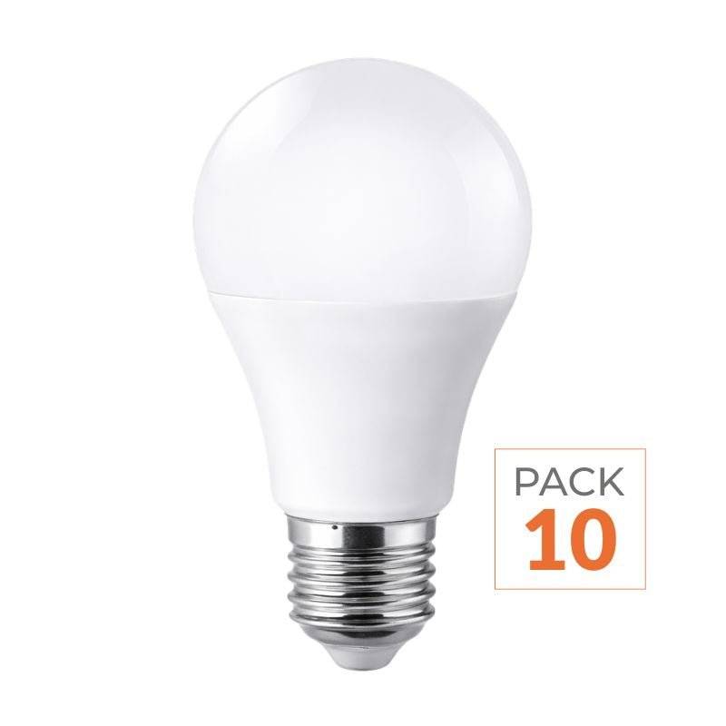 Ampoule LED E27 12W 220V A60 180° - Pack de 10 - Blanc Neutre 4000K - 5500K - SILAMP-0