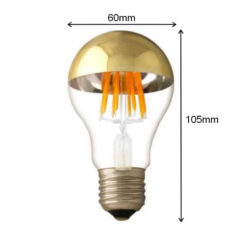 Ampoule LED E27 Filament 7W A60 Reflet Or - Blanc Chaud 2300K - 3500K - SILAMP-3