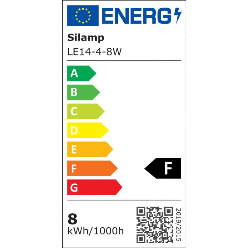 Pack de 10 - Ampoule LED E14 8W 220V C37 180° - Blanc Chaud 2300K - 3500K - SILAMP-2