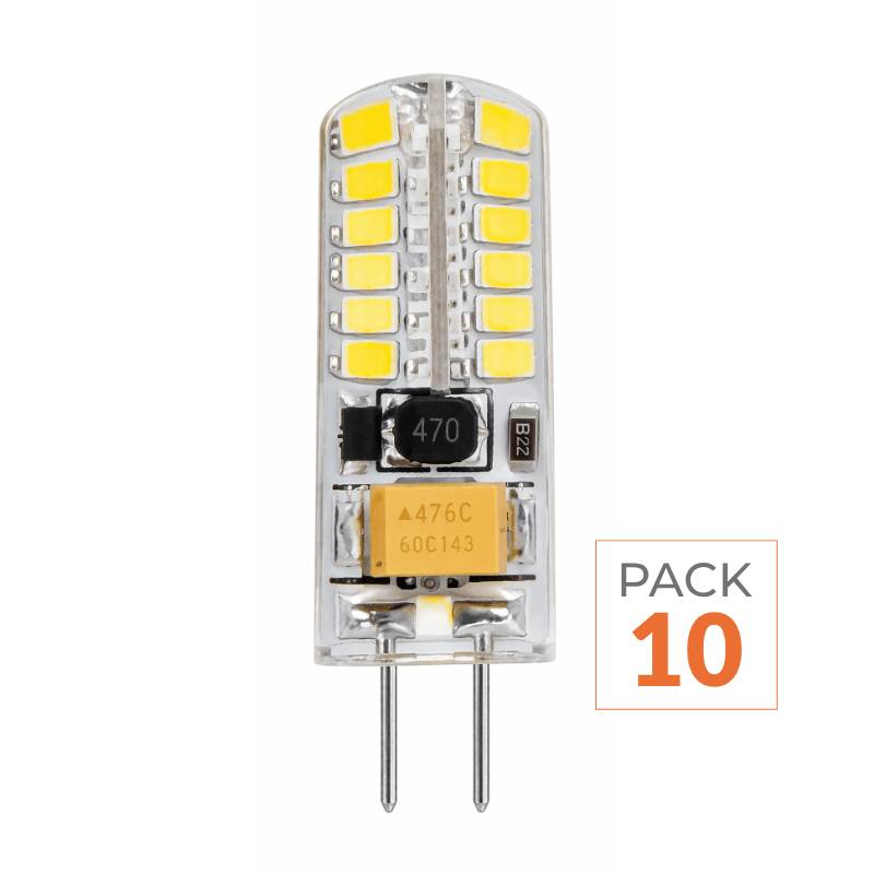 Ampoule LED G4 12V 3W SMD2835 24LED 360° - Pack de 10 - Blanc Chaud 2300K - 3500K - SILAMP-0
