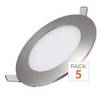 Spot LED Extra Plat Rond ALU 6W - Pack de 5 - Blanc Froid 6000K - 8000K - SILAMP