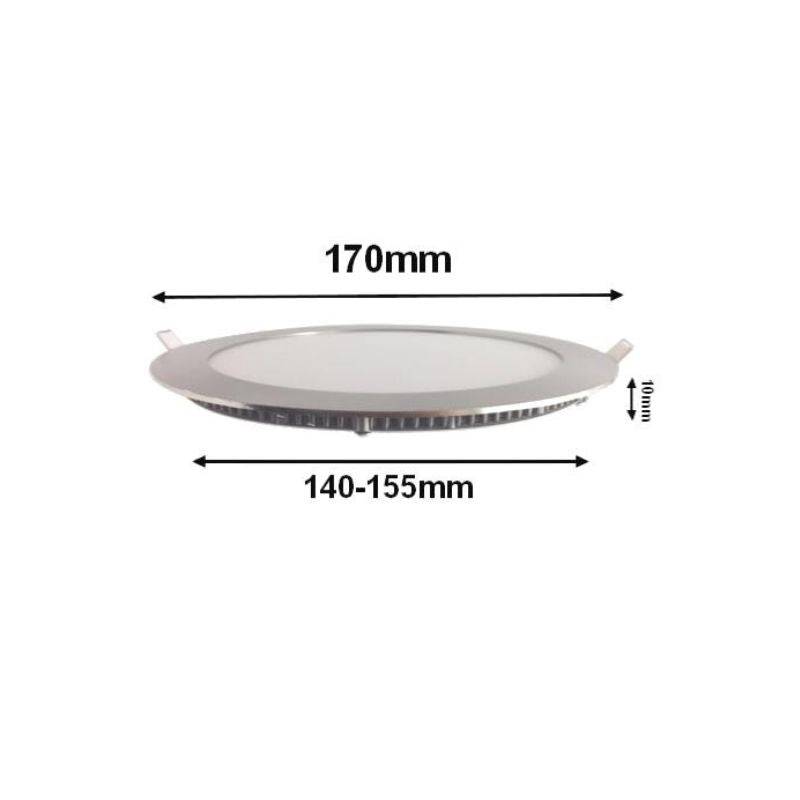 Spot LED Extra Plat Rond ALU 12W - Blanc Chaud 2300K - 3500K - SILAMP-4