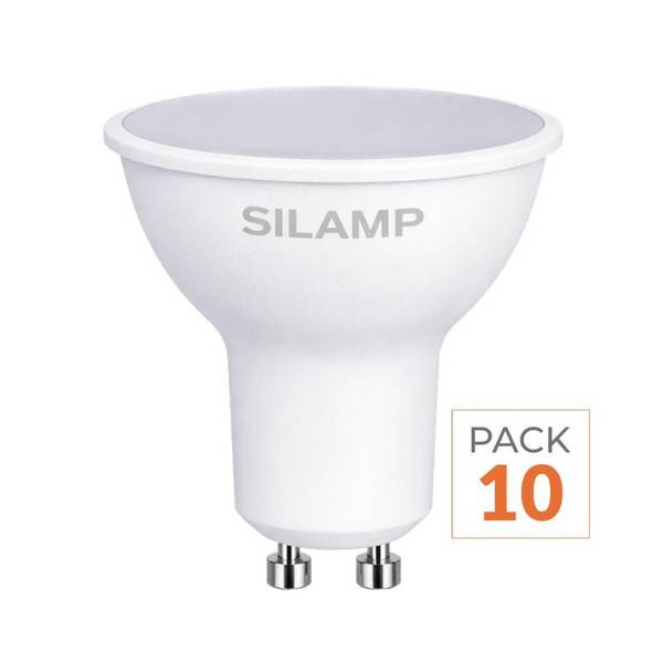 Ampoule LED GU10 8W 220V - Pack de 10 - Blanc Neutre 4000K - 5500K - SILAMP