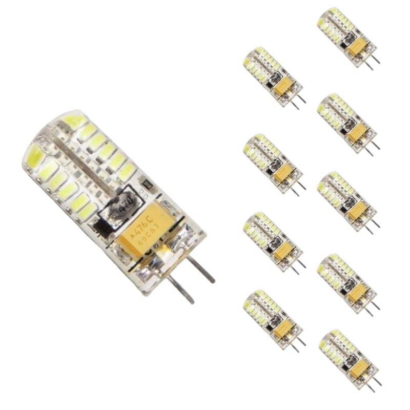 Ampoule LED G4 12V 3W SMD2835 24LED 360° - Pack de 10 - Blanc Chaud 2300K - 3500K - SILAMP-2