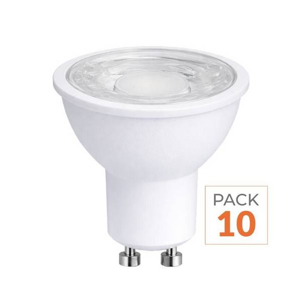 Ampoule LED GU10 8W 220V PAR16 COB - Pack de 10 - Blanc Froid 6000K - 8000K - SILAMP