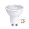 Ampoule LED GU10 8W 220V PAR16 COB - Pack de 10 - Blanc Chaud 2300K - 3500K - SILAMP