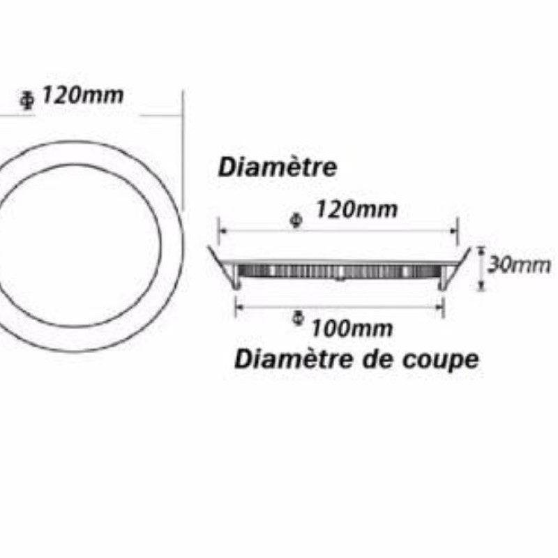 Downlight Dalle LED Extra Plate Ronde ALU 6W - Pack de 10 - Blanc Neutre 4000K - 5500K - SILAMP-4