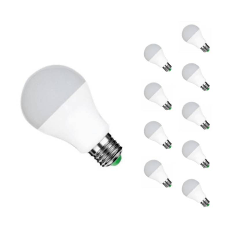 Ampoule LED E27 12W 220V A60 180° - Pack de 10 - Blanc Neutre 4000K - 5500K - SILAMP-2