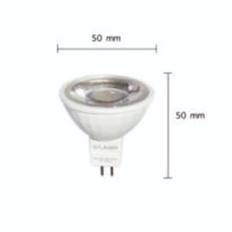 Pack de 5 - Ampoule LED GU5.3 / MR16 12V 8W SMD 80° - Blanc Chaud 2300K - 3500K - SILAMP-4
