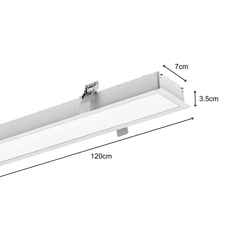 Réglette Encastrable LED 120cm 35W Blanc - Blanc Neutre 4000K - 5500K - SILAMP-3