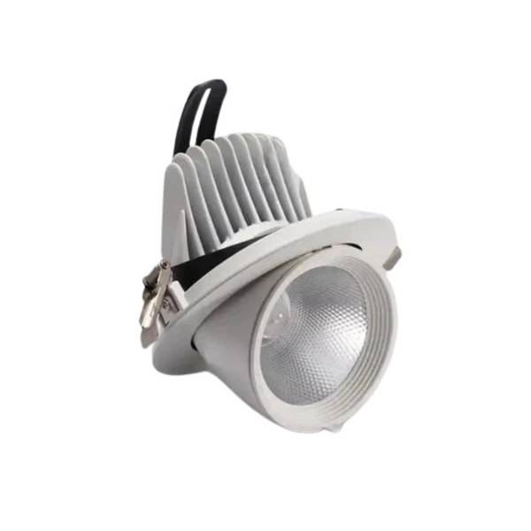 Spot LED Rond Encastrable Orientable COB Blanc 30W - Blanc Chaud 2300K - 3500K - SILAMP