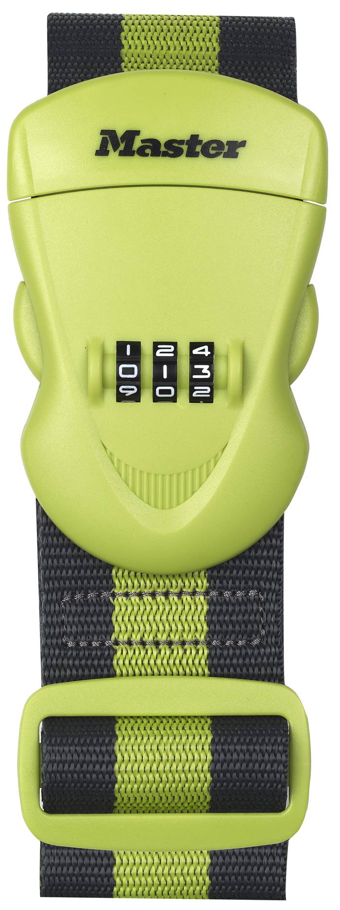 Master Lock 4701EURDGRN Sangle pour Bagages avec Combinaison, Vert, 190 x 6,5 x 4,8 cm-0