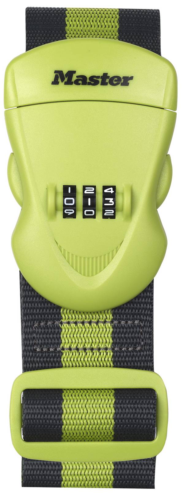Master Lock 4701EURDGRN Sangle pour Bagages avec Combinaison, Vert, 190 x 6,5 x 4,8 cm