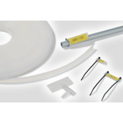 HellermannTyton 525-10353 HC 09-35-PE-CL Porte-étiquette Type de montage: pour collier serre-câbles Surface de marquage: