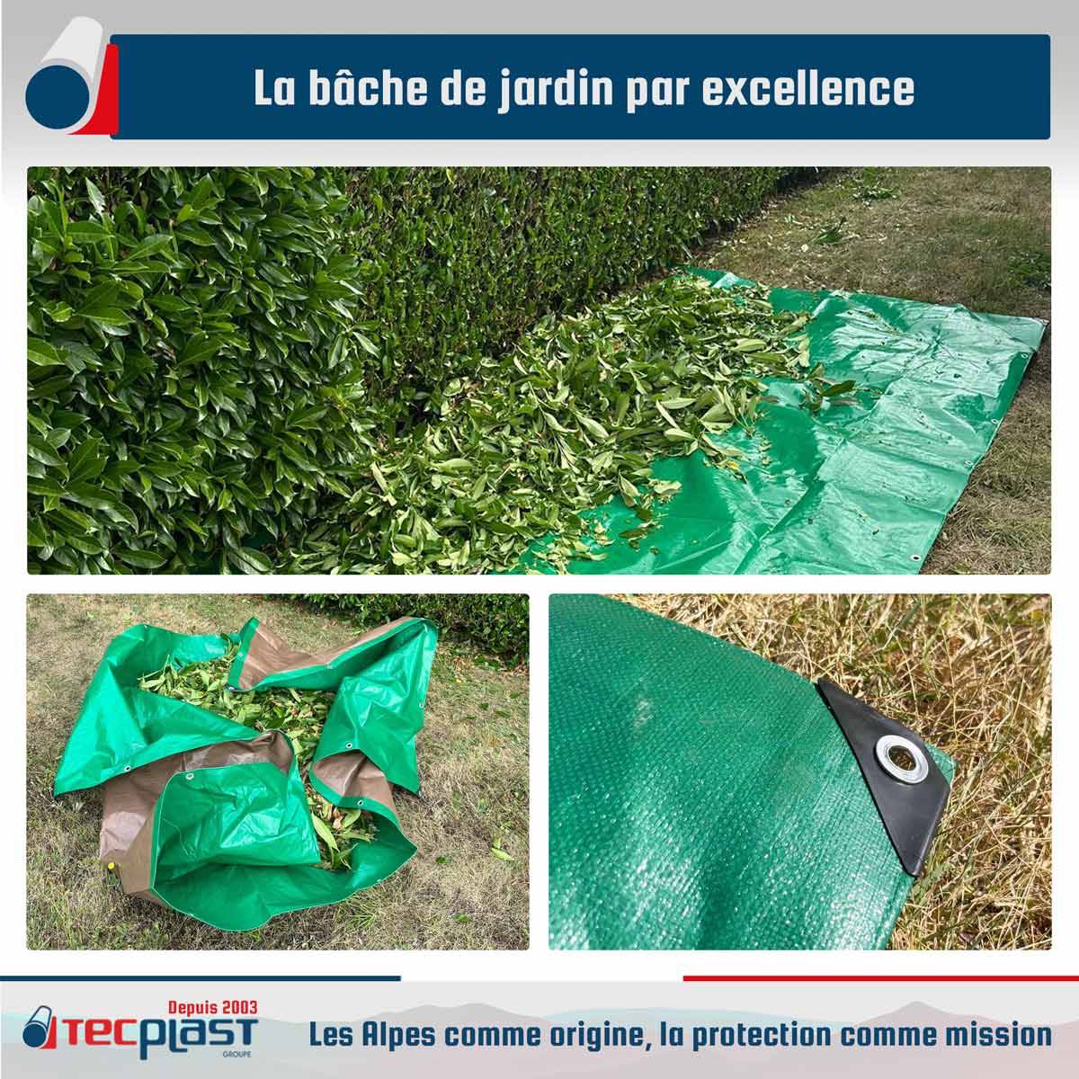 2 bâches jardin Tecplast hq250jd - 1,5x6m (x1) + 2x3m (x1)-4