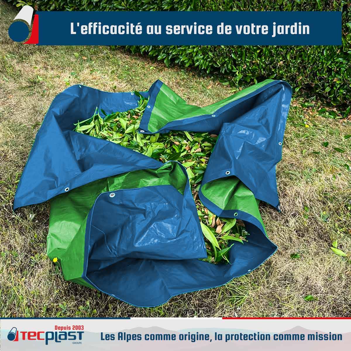 Bâche jardin Tecplast sr150jd 4x5 m - verte et bleue - haute qualité-4