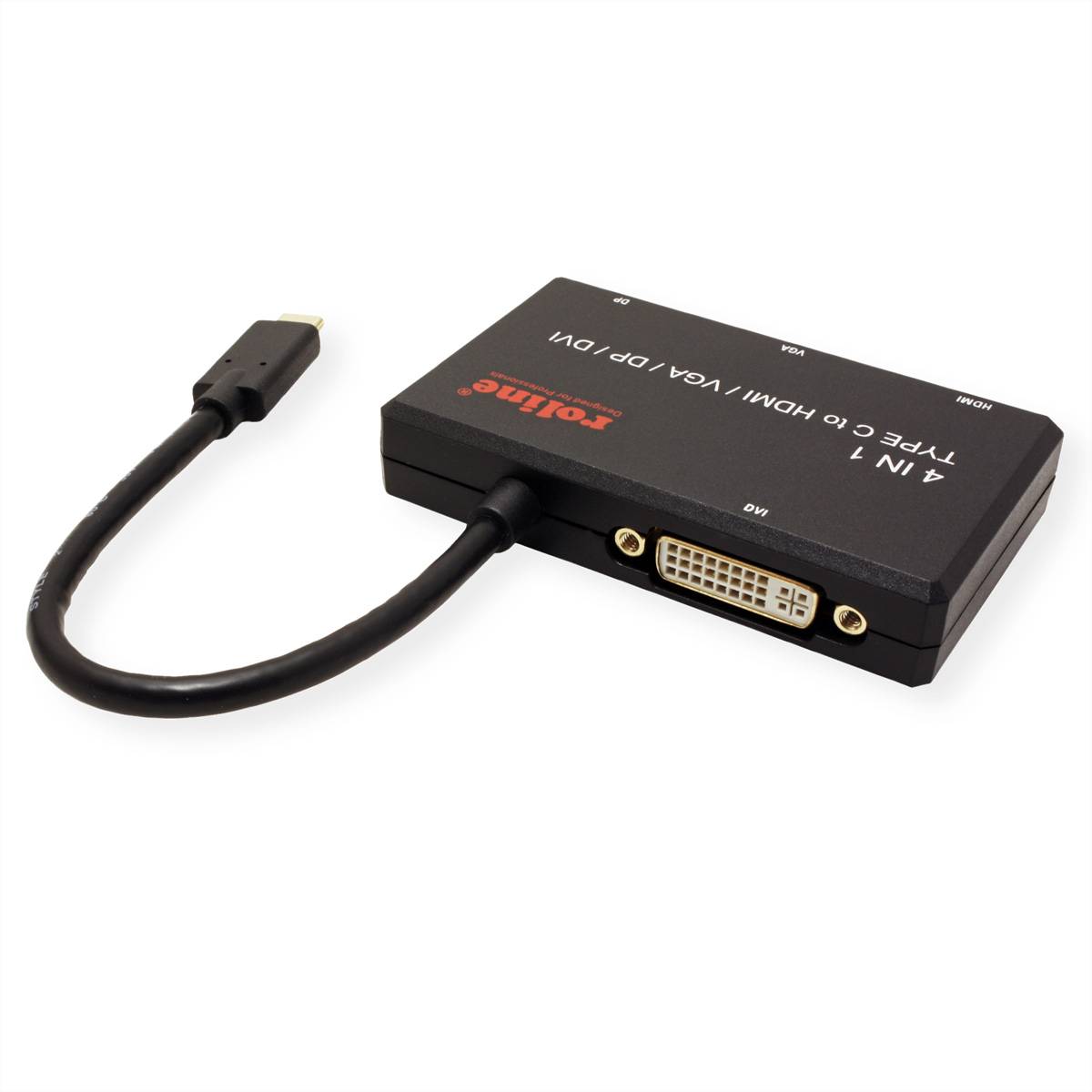 ROLINE Adaptateur USB Type C - VGA / DVI / HDMI / DP-3