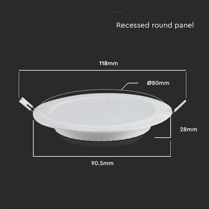 Spot LED Encastrable Rond BLANC 3W Transformateur Intégré - Blanc Neutre 4000K - 5500K - SILAMP-2