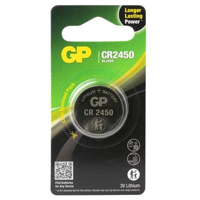Pile bouton CR 2450 lithium GP Batteries 600 mAh 3 V 2 pc(s)