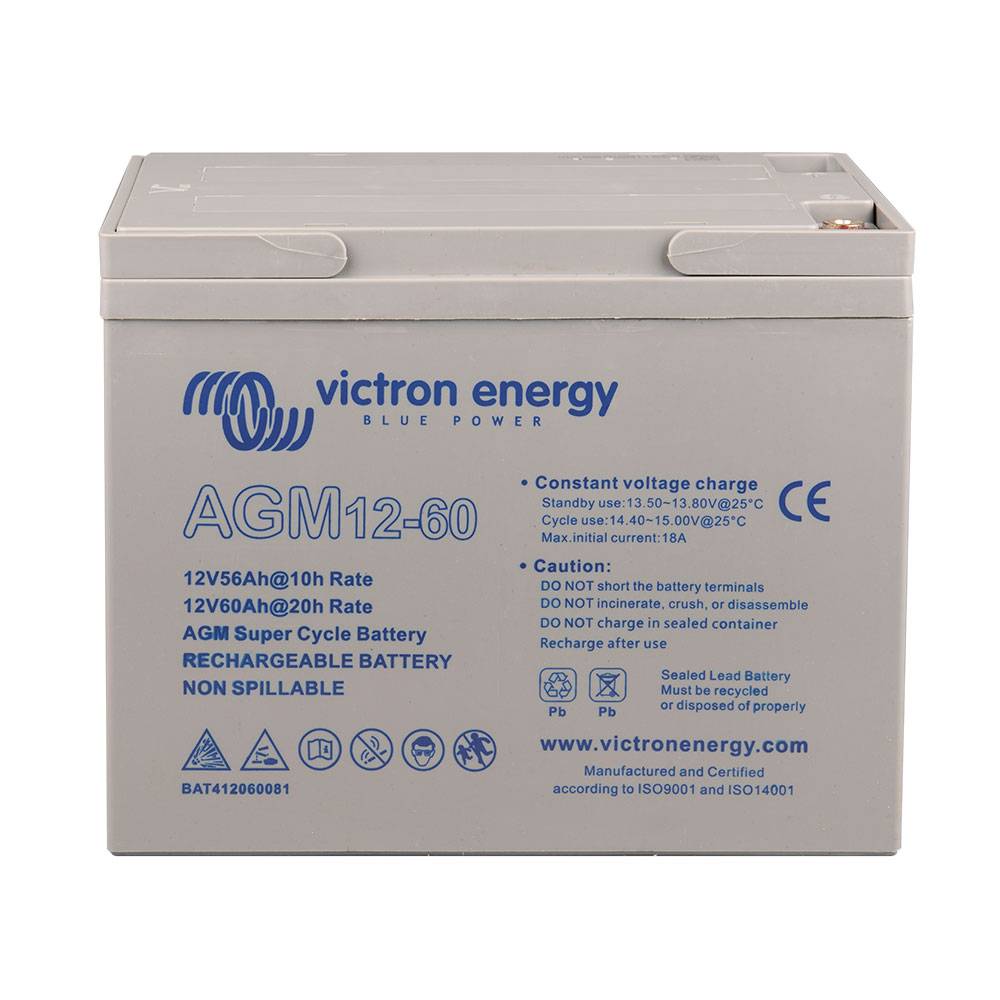 Victron Energy AGM Super Cycle 12V 60A BAT412060081 Batterie au plomb 12 V 60 Ah plomb (AGM) (l x H x P) 260 x 215 x 168-1