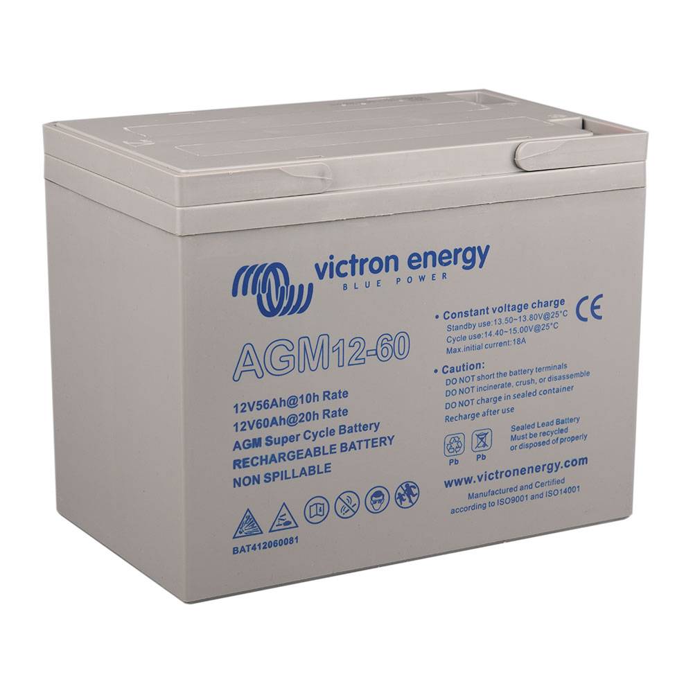 Victron Energy AGM Super Cycle 12V 60A BAT412060081 Batterie au plomb 12 V 60 Ah plomb (AGM) (l x H x P) 260 x 215 x 168-2